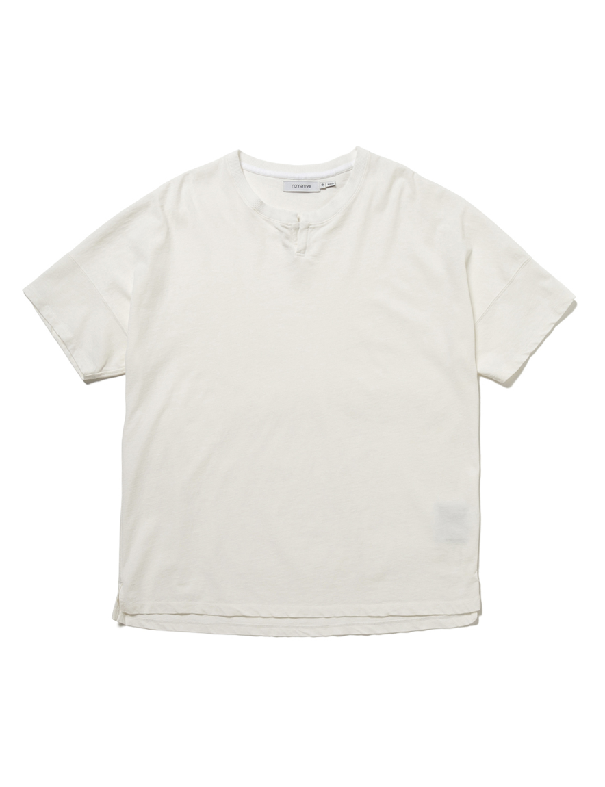 <img class='new_mark_img1' src='https://img.shop-pro.jp/img/new/icons1.gif' style='border:none;display:inline;margin:0px;padding:0px;width:auto;' />nonnative - CLERK S/S T-NECK TEE COTTON JERSEY (WHITE)