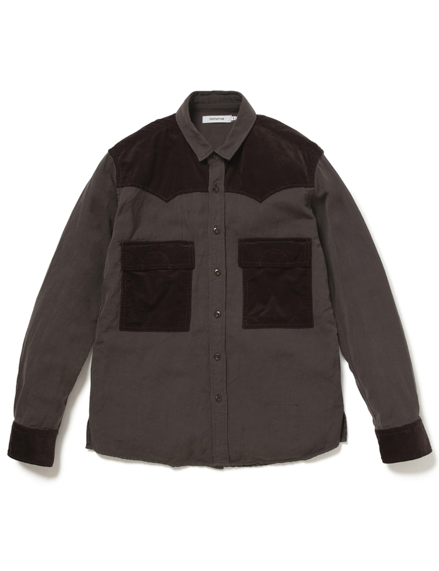 <img class='new_mark_img1' src='https://img.shop-pro.jp/img/new/icons50.gif' style='border:none;display:inline;margin:0px;padding:0px;width:auto;' />nonnative - EXPLORER SHIRT W/Li TWILL
