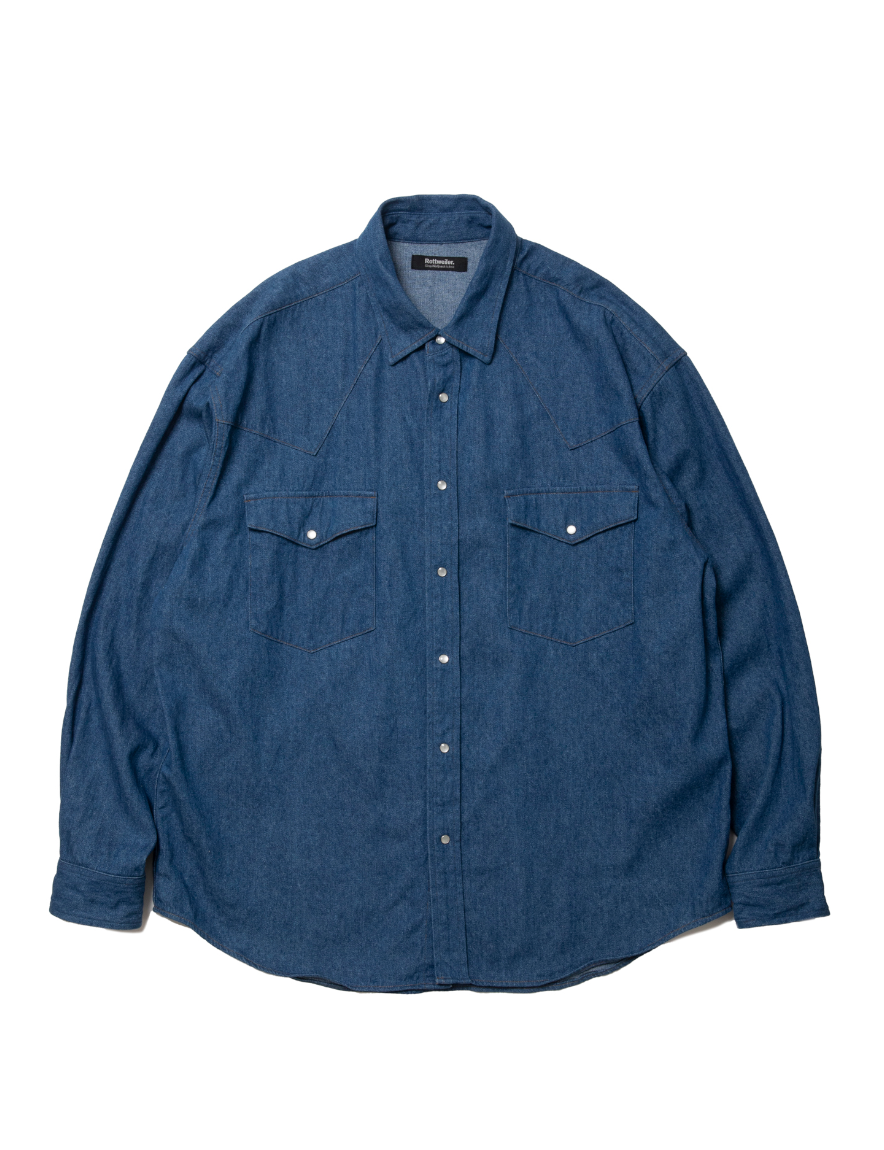 <img class='new_mark_img1' src='https://img.shop-pro.jp/img/new/icons50.gif' style='border:none;display:inline;margin:0px;padding:0px;width:auto;' />ROTTWEILER - R9 DENIM SHIRT 