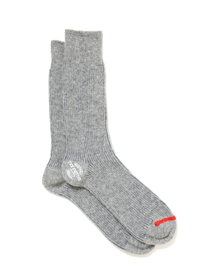 <img class='new_mark_img1' src='https://img.shop-pro.jp/img/new/icons1.gif' style='border:none;display:inline;margin:0px;padding:0px;width:auto;' />nonnative - DWELLER SOCKS HI W/N/P/Pu WOVEN (GRAY)