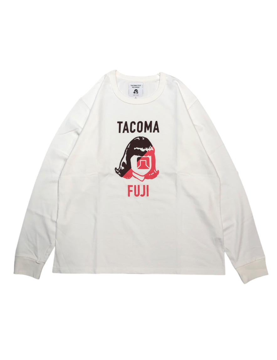 TACOMA FUJI RECORDS / TACOMA FUJI HANDWRITING LOGO LS Tee DOUBLE TONE (WHITE)【Hoen - Web】公式通販 TACOMA FUJI RECORDS / TACOMA FUJI HANDWRITING LOGO LS Tee DOUBLE TONE (WHITE)【Hoen - Web】公式通販