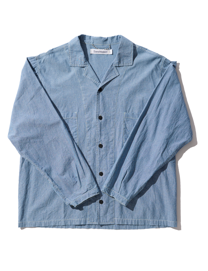 SandWaterr / RESEARCHED WORK SHIRT / COTTON 8.5 oz DENIM SandWaterr / RESEARCHED WORK SHIRT / COTTON 8.5 oz DENIM