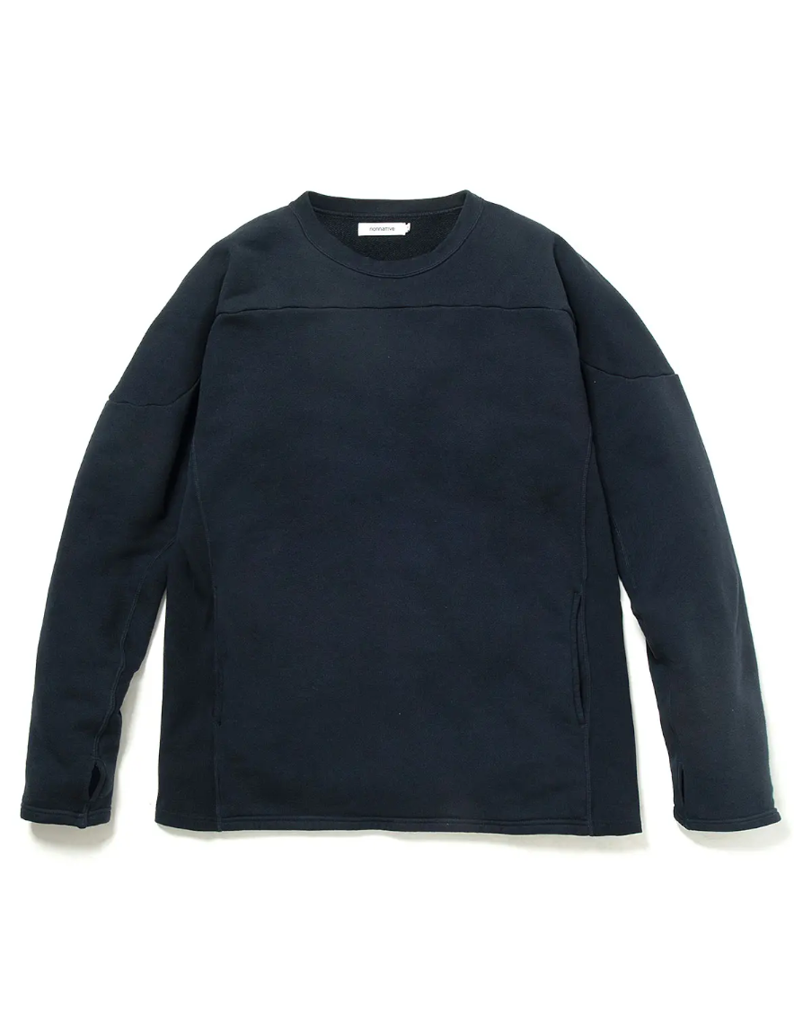 <img class='new_mark_img1' src='https://img.shop-pro.jp/img/new/icons1.gif' style='border:none;display:inline;margin:0px;padding:0px;width:auto;' />nonnative - COACH CREW PULLOVER COTTON SWEAT OVERDYED (DK NAVY)