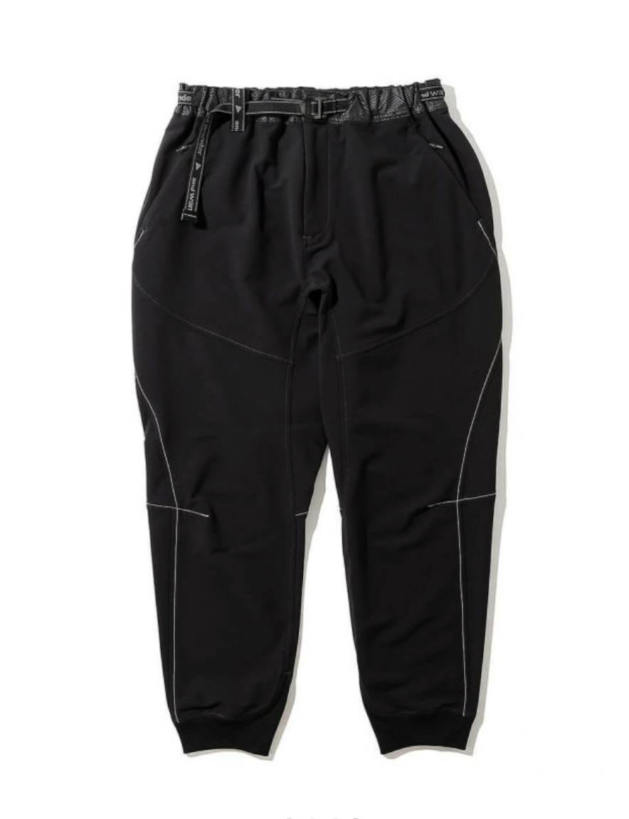 <img class='new_mark_img1' src='https://img.shop-pro.jp/img/new/icons1.gif' style='border:none;display:inline;margin:0px;padding:0px;width:auto;' />and wander - light stretch shell pants (BLACK)