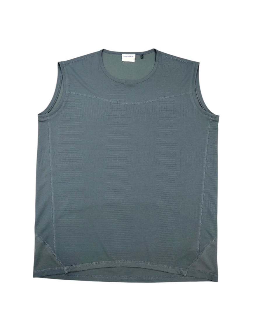 <img class='new_mark_img1' src='https://img.shop-pro.jp/img/new/icons1.gif' style='border:none;display:inline;margin:0px;padding:0px;width:auto;' />SandWaterr - ORGANIZED MESH TOP / COOLMAX® ECOMADE (GRAY)

