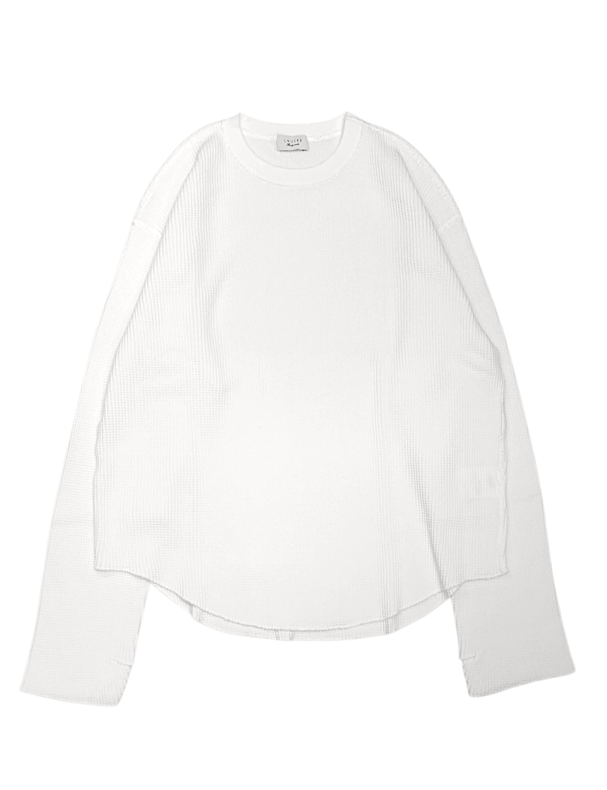 <img class='new_mark_img1' src='https://img.shop-pro.jp/img/new/icons1.gif' style='border:none;display:inline;margin:0px;padding:0px;width:auto;' />UNUSED - Long sleeve waffle Tee (WHITE)
