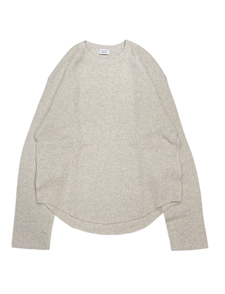 <img class='new_mark_img1' src='https://img.shop-pro.jp/img/new/icons1.gif' style='border:none;display:inline;margin:0px;padding:0px;width:auto;' />UNUSED - Long sleeve waffle Tee (ASH)