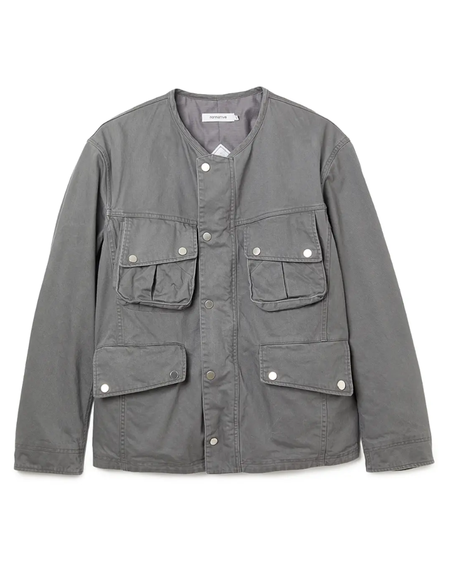 <img class='new_mark_img1' src='https://img.shop-pro.jp/img/new/icons1.gif' style='border:none;display:inline;margin:0px;padding:0px;width:auto;' />nonnative - RIDER JACKET COTTON DRILL PIGMENT DYE WITH WINDSTOPPER® (GRAY)