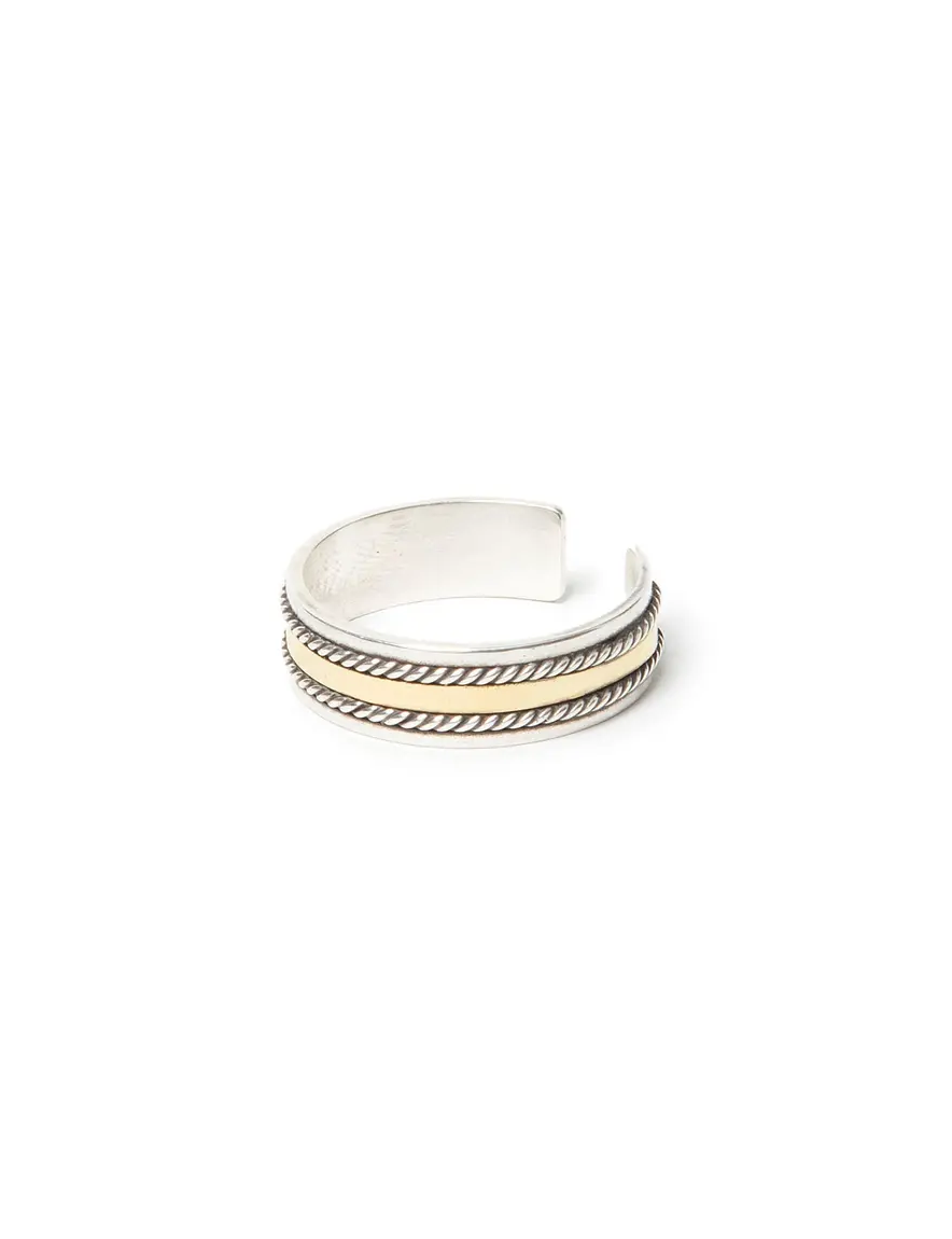 <img class='new_mark_img1' src='https://img.shop-pro.jp/img/new/icons1.gif' style='border:none;display:inline;margin:0px;padding:0px;width:auto;' />hobo - ROPE RING 925 SILVER with BRASS