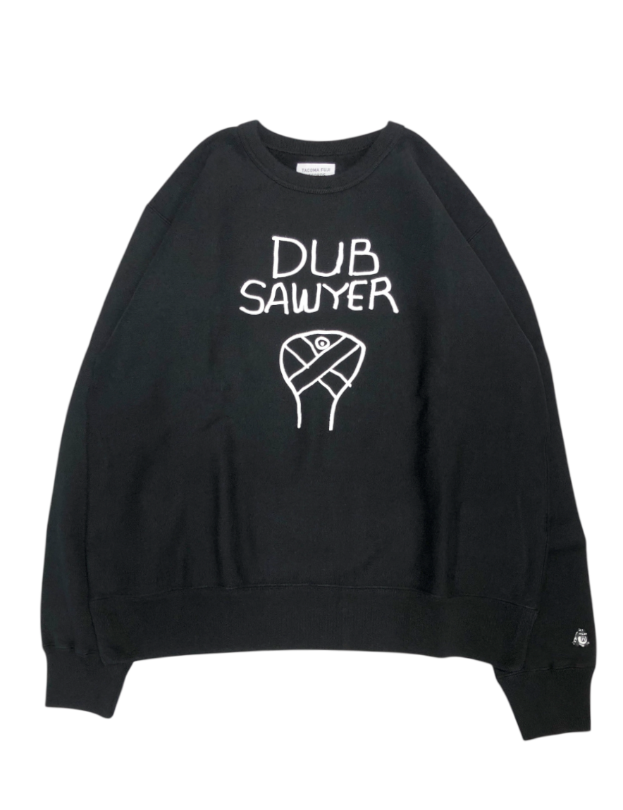 <img class='new_mark_img1' src='https://img.shop-pro.jp/img/new/icons50.gif' style='border:none;display:inline;margin:0px;padding:0px;width:auto;' />TACOMA FUJI RECORDS - DUB SAWYER SWEATSHIRT designed by Tomoo Gokita