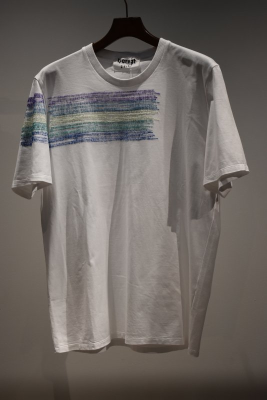 bengt paris》Vase別注 embroidery T-shirts A (white L)